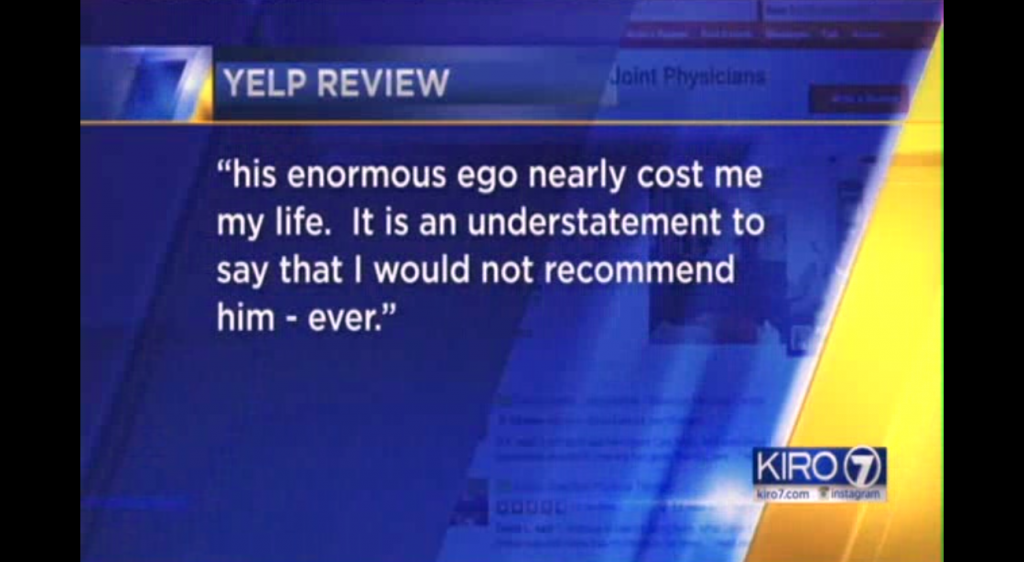 Yelp Review on TV